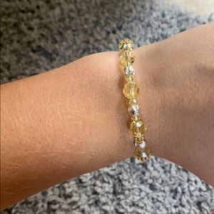 Green and Silver Beaded Alex and Ani Bracelet